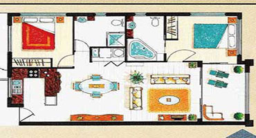 Central Plaza Port Douglas Two Bedroom Apartment Floorplan